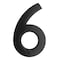 Architectural Mailboxes Brass 5 inch Floating House Number Black 6 3585B-6 - alternate 1